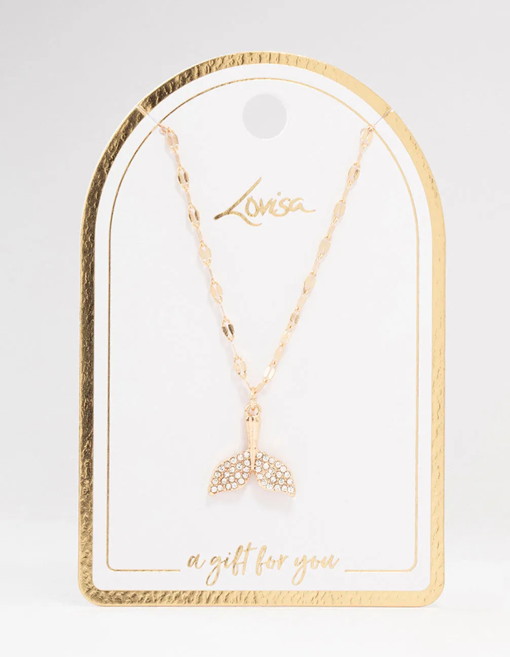 Gold Diamante Whale Tail Necklace sold by lovisa product image thumbnail 3