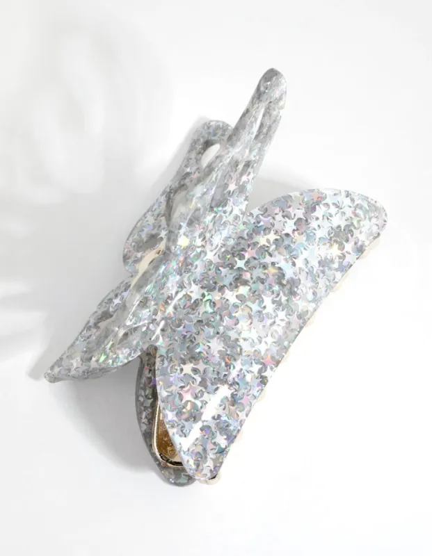 Glitter Acrylic Butterfly Claw sold by lovisa