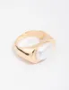 Gold Oval Pearl Signet Ring sold by lovisa