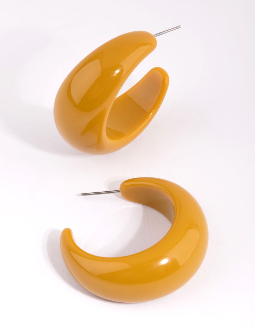 Mustard Yellow Hoop Earrings sold by lovisa