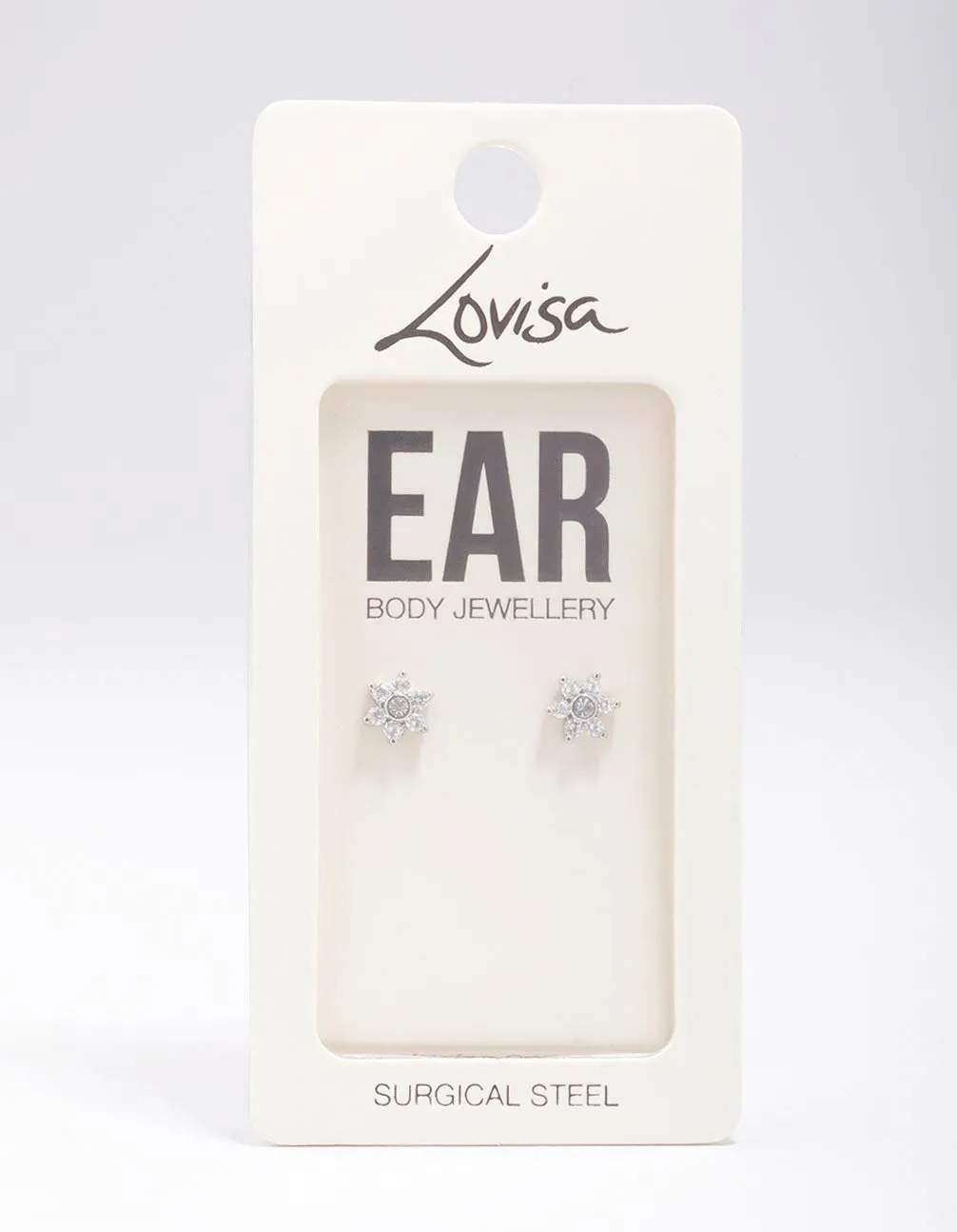 Surgical Steel Cubic Zirconia Flower Stud Earrings sold by lovisa product image thumbnail 3