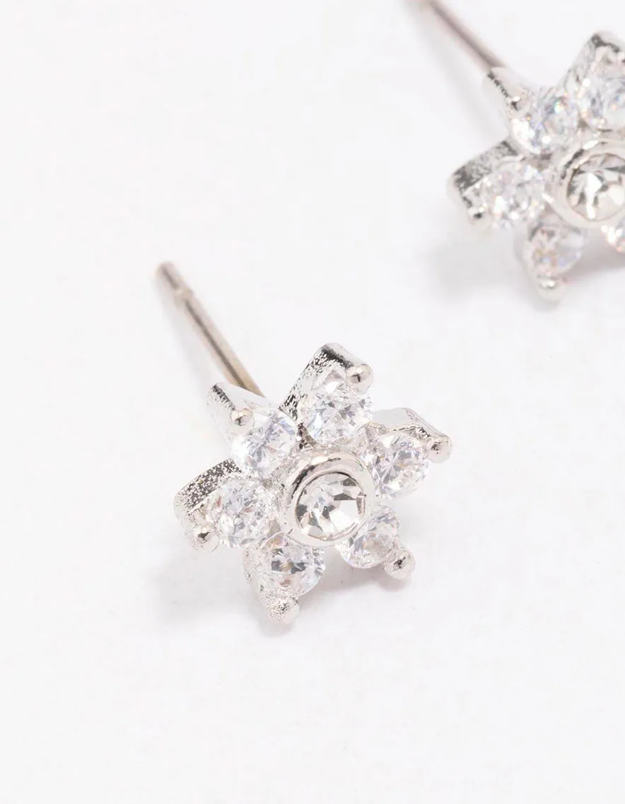 Surgical Steel Cubic Zirconia Flower Stud Earrings sold by lovisa product image thumbnail 2