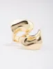 Gold Plated Metal Twisted Ring sold by lovisa