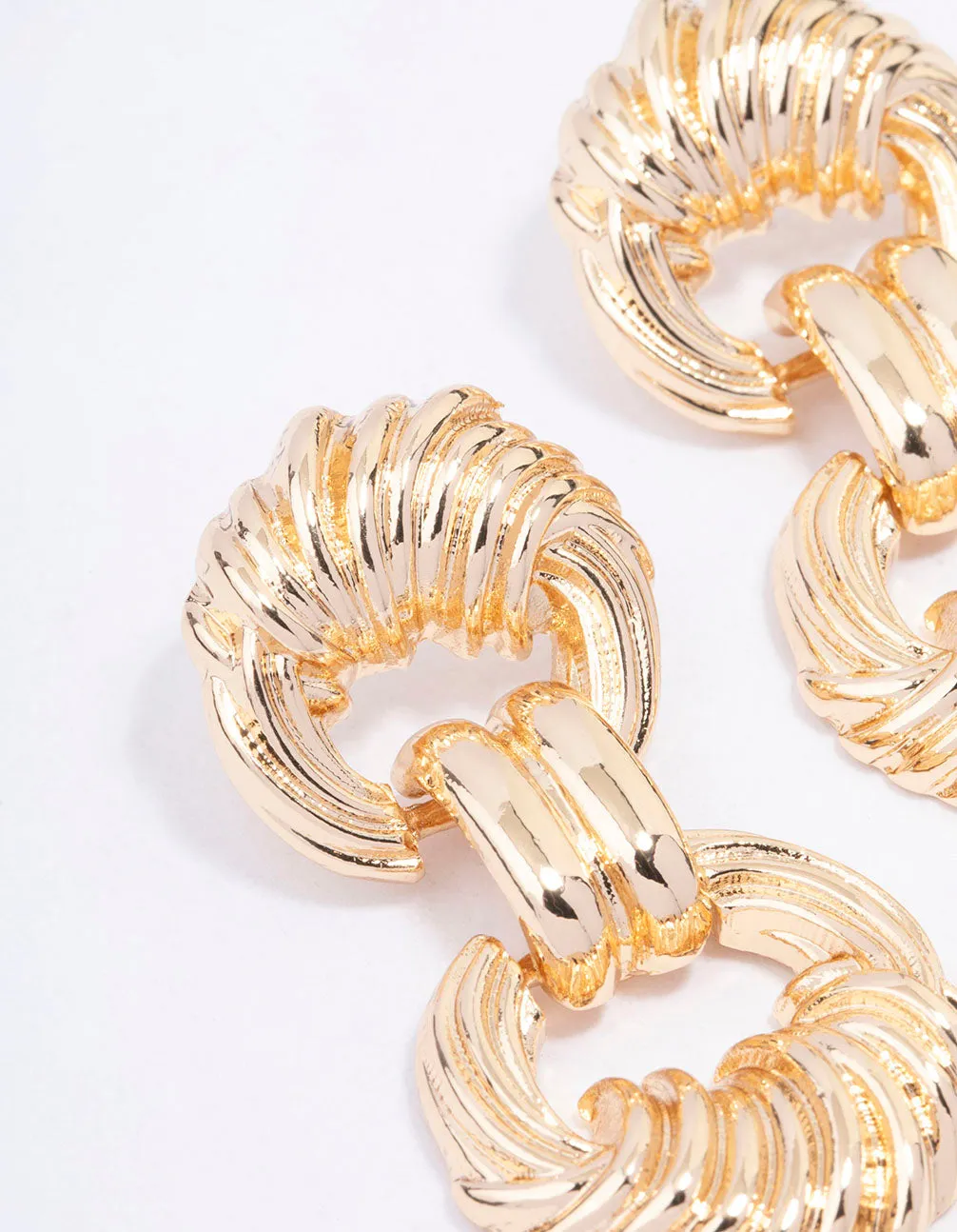 Gold Textured Knotted Drop Earrings sold by lovisa product image thumbnail 2