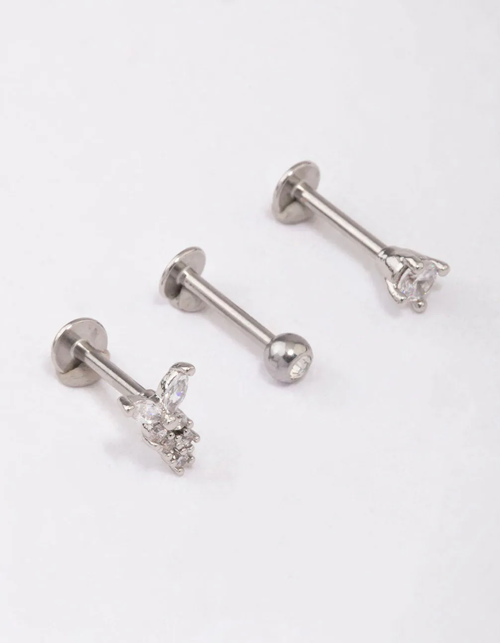 Surgical Steel Butterfly Trail Flat Back 3-Pakc sold by lovisa