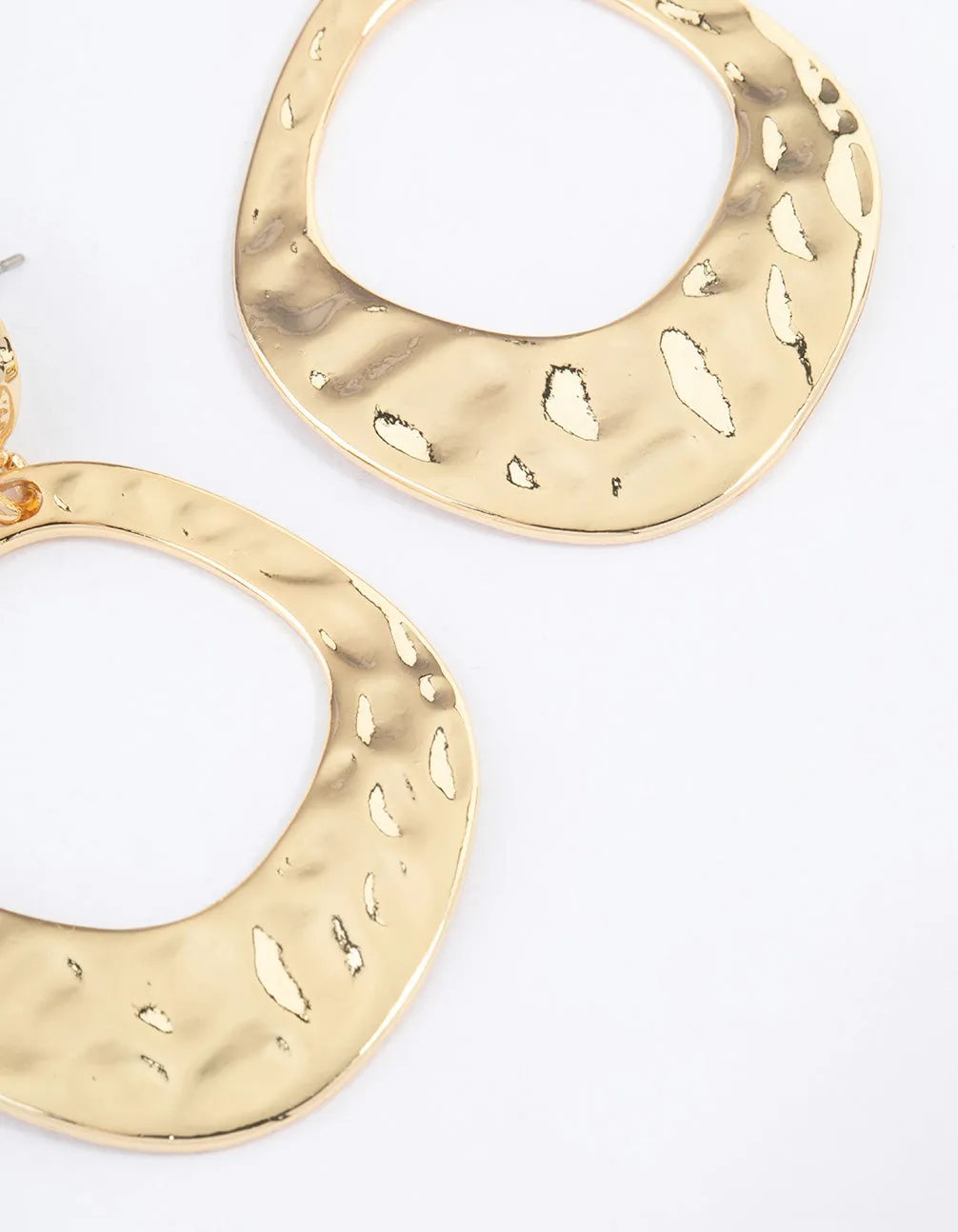 Gold Plated Molten Open Circle Drop Earrings sold by lovisa product image thumbnail 3