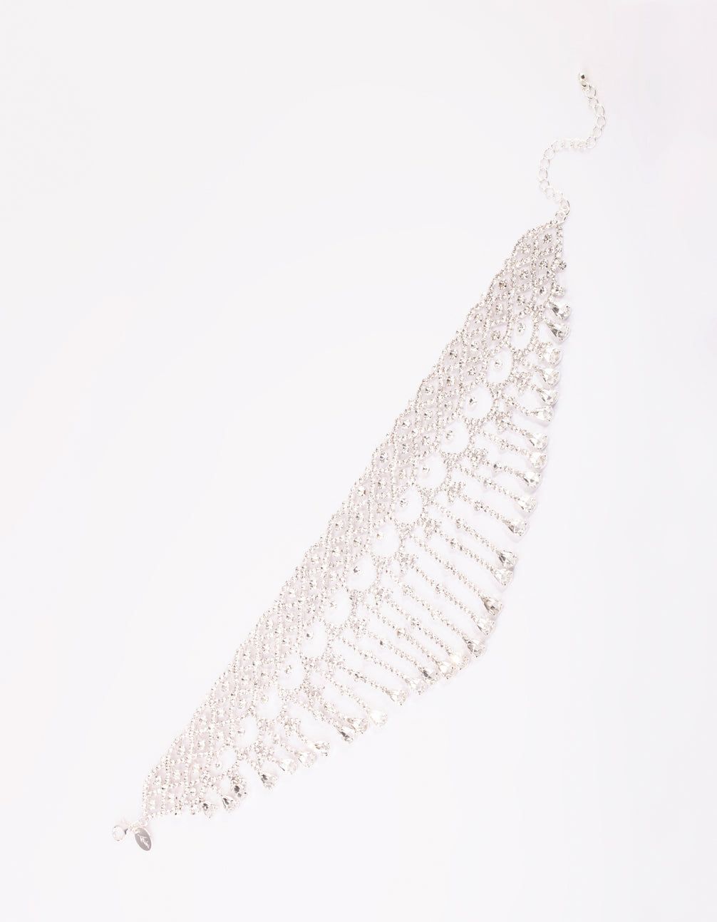Silver Diamante Fringe Statement Choker sold by lovisa product image thumbnail 2