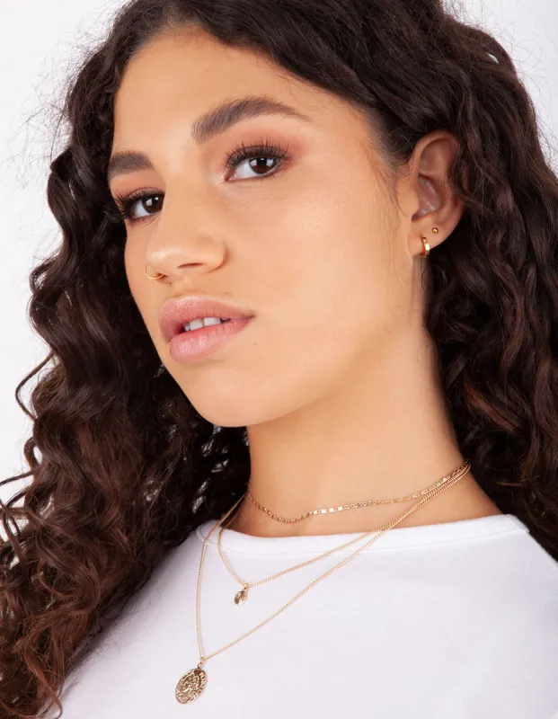 Gold Plated Sterling Silver Huggie Hoop Earrings sold by lovisa