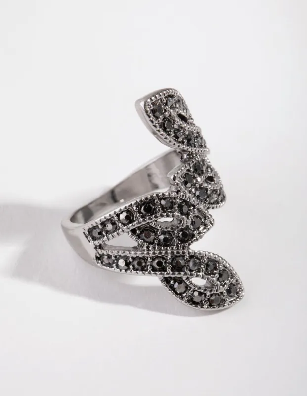 Antique Silver Leafy Wrap Ring sold by lovisa