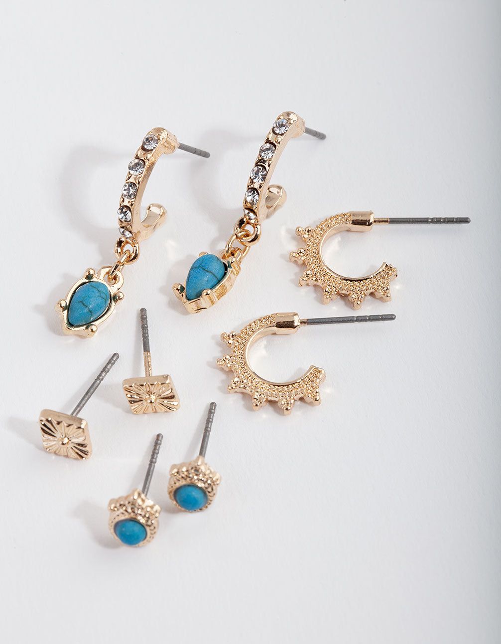 Gold Bohemian Stack Pack Earring sold by lovisa