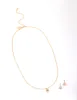 Gold Bezel Diamante Jewellery Set sold by lovisa