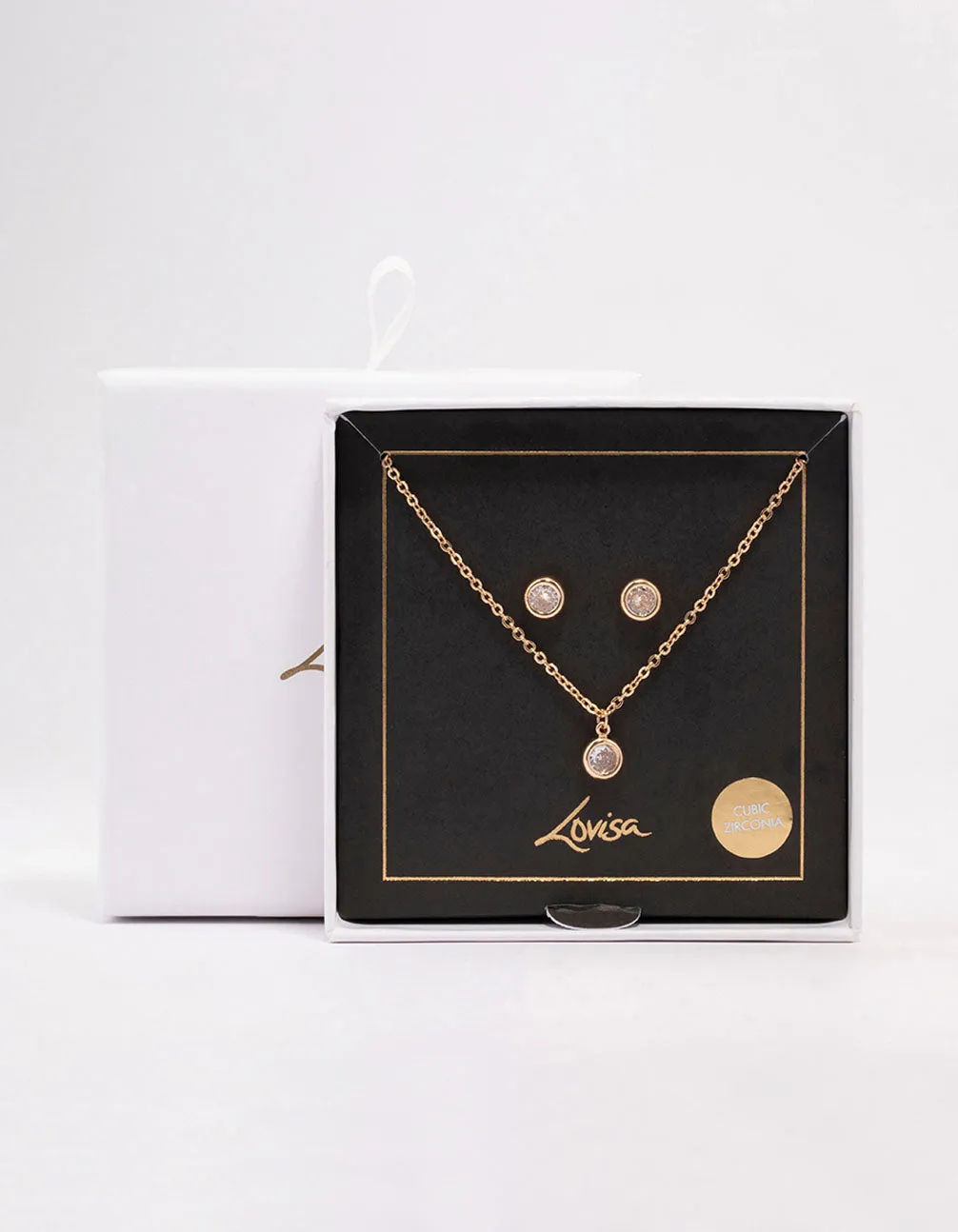 Gold Bezel Diamante Jewellery Set sold by lovisa product image thumbnail 2