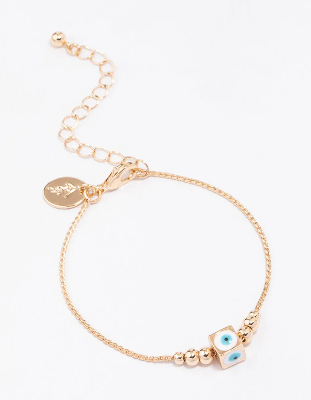 Gold Evil Eye Charm Bracelet sold by lovisa