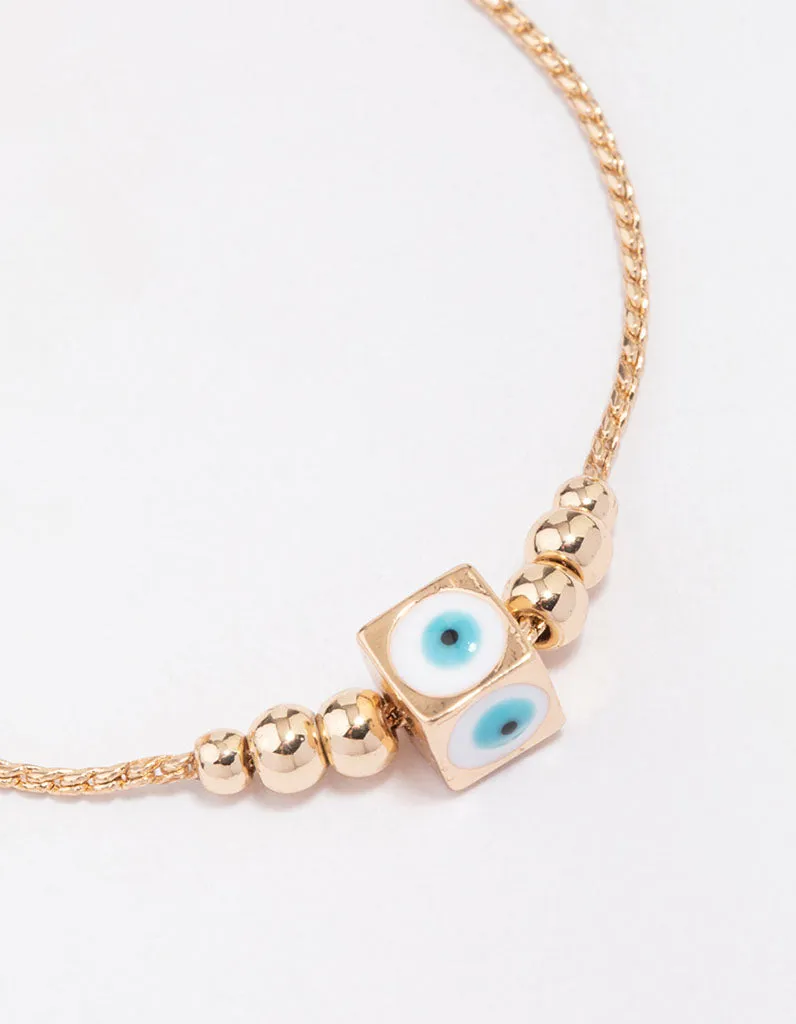 Gold Evil Eye Charm Bracelet sold by lovisa product image thumbnail 2