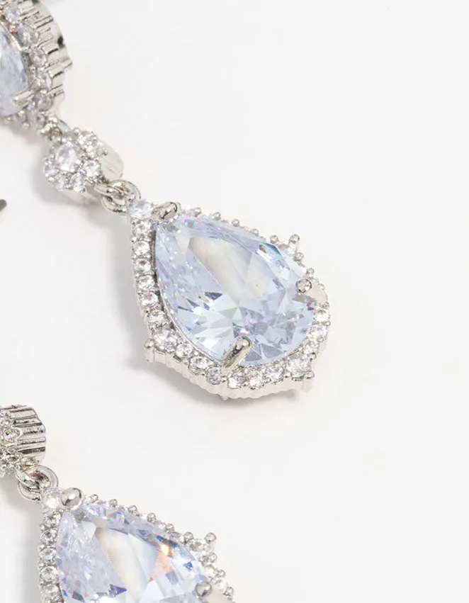 Silver Cubic Zirconia Multiple Drop Earrings sold by lovisa product image thumbnail 3