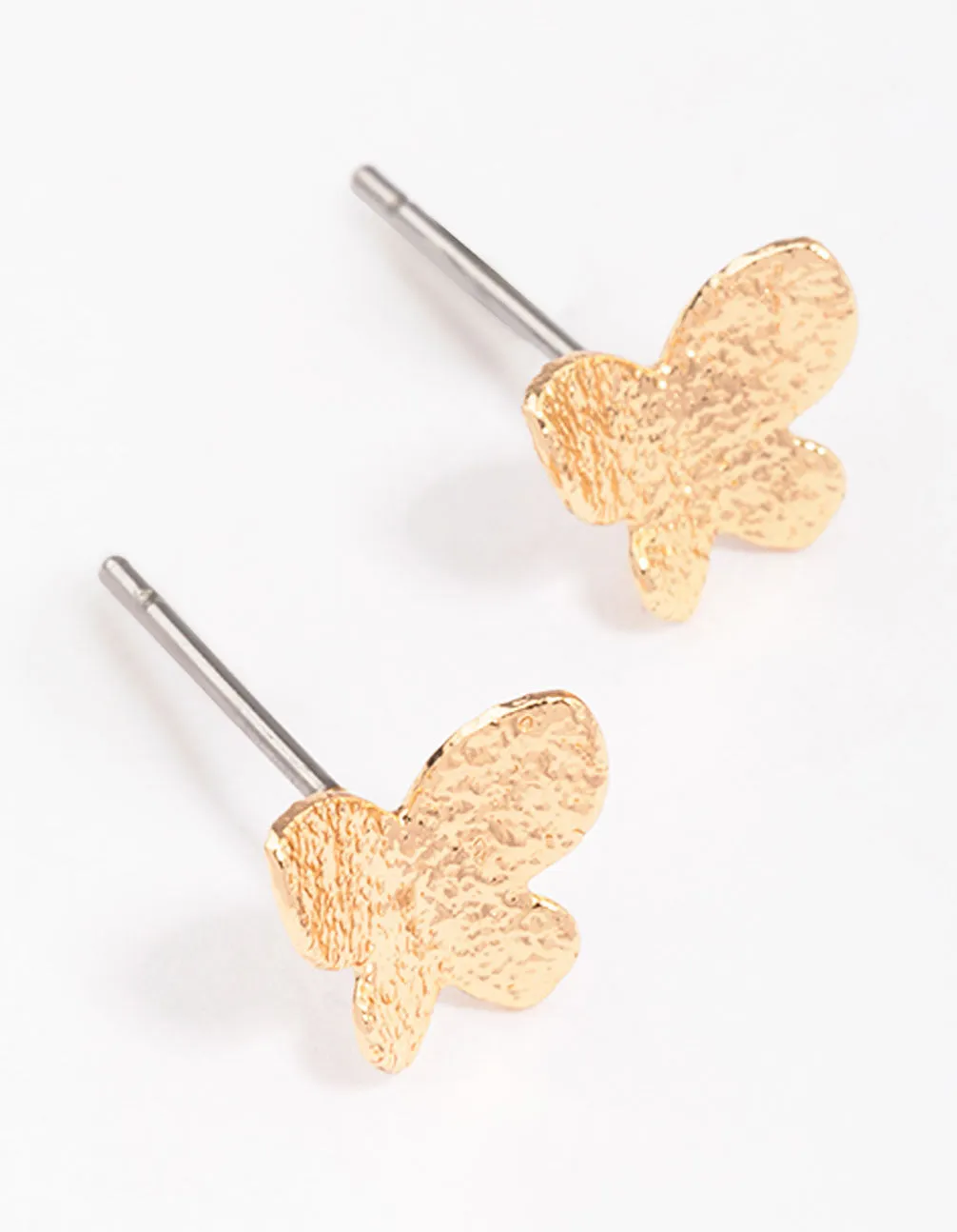 Gold Sandblast Butterfly Stud Earrings sold by lovisa