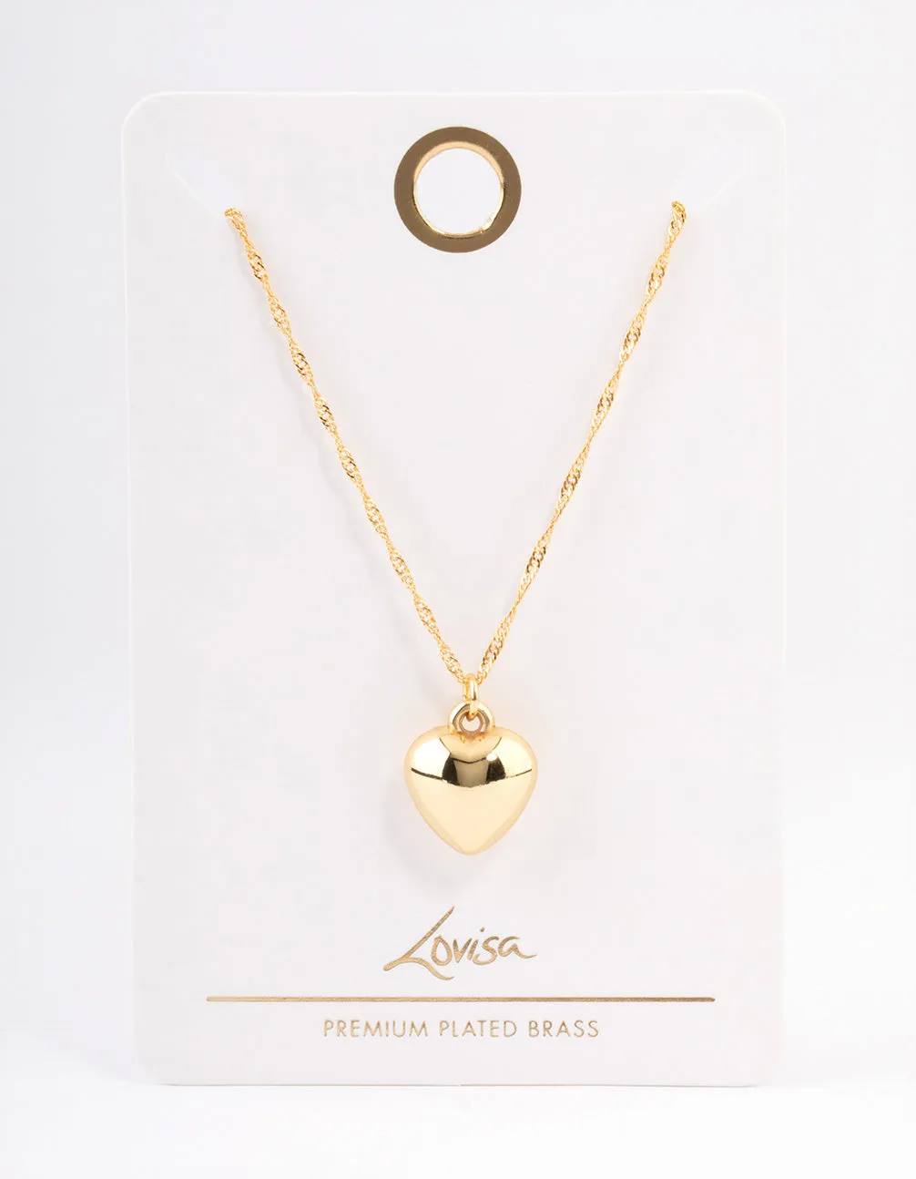 Gold Plated Heart Necklace sold by lovisa product image thumbnail 3