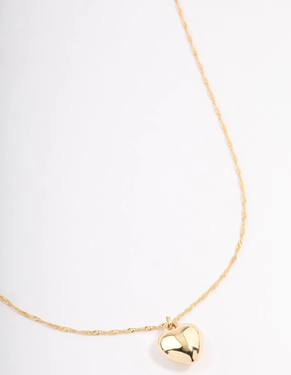 Gold Plated Heart Necklace sold by lovisa