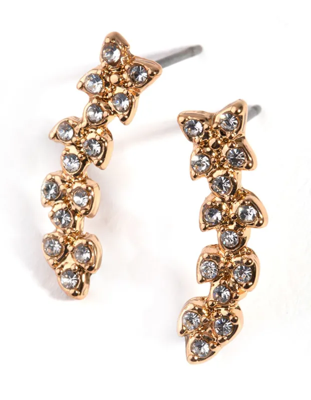 Gold Flower Crawler Earrings sold by lovisa