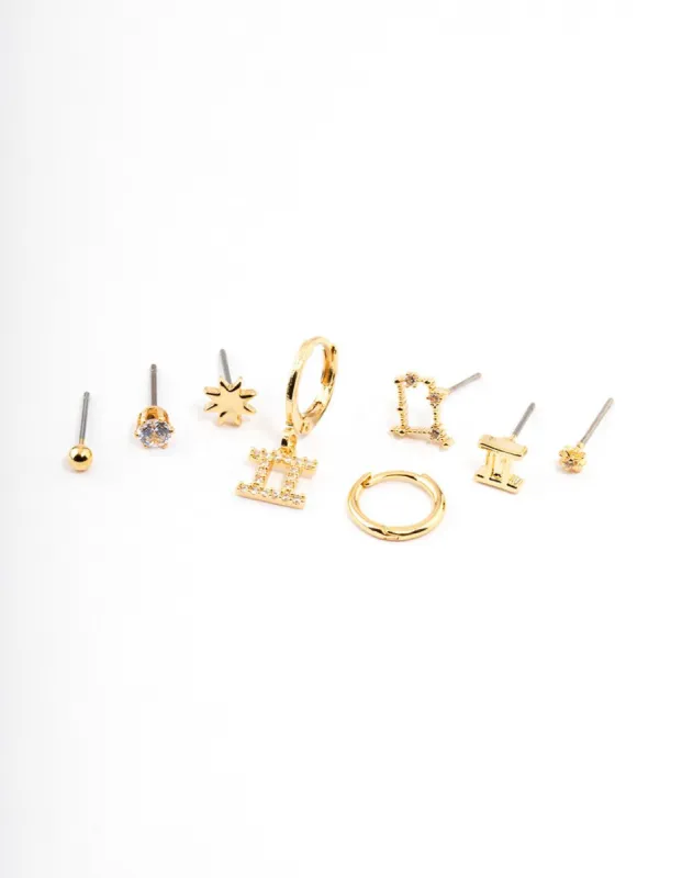 Gold Plated Gemini Star Sign Ear Stackers sold by lovisa