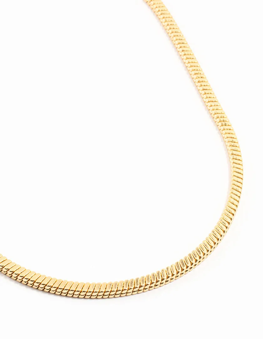 Gold Plated Heavy Square Chain Necklace sold by lovisa