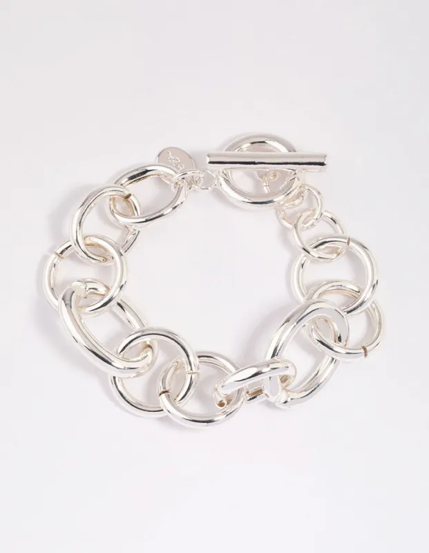 Silver Threaded Chain Bracelet sold by lovisa