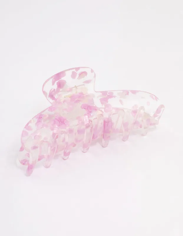 Pink Plastic Pearl Fleck Claw Clip sold by lovisa