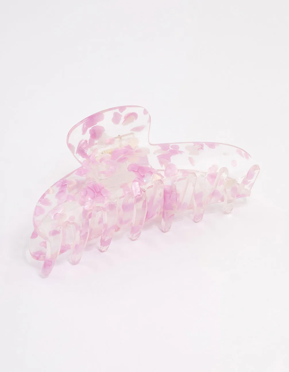 Pink Plastic Pearl Fleck Claw Clip sold by lovisa