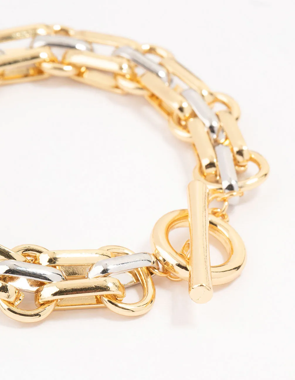 Mixed Metals Statement Toggle Chain Bracelet sold by lovisa product image thumbnail 2