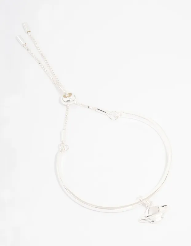 Silver Planet Toggle Bracelet sold by lovisa