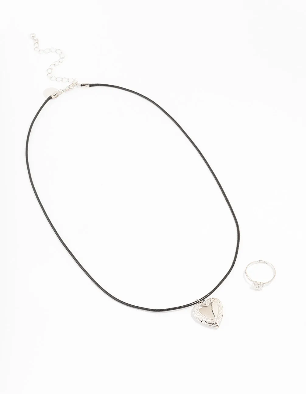 Rhodium Heart Locket Jewellery Set sold by lovisa product image thumbnail 2