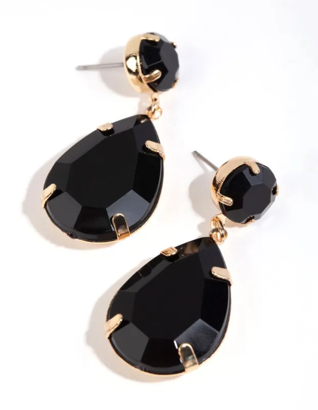 Black Claw Stone Drop Earrings sold by lovisa