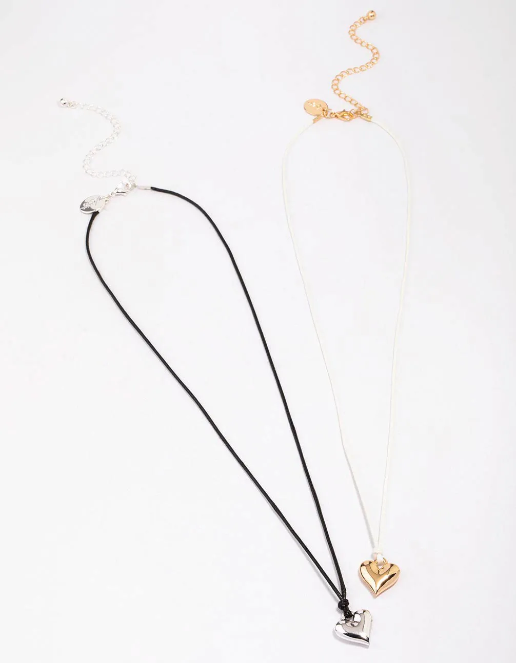 Mixed Metal Heart Cord Necklace Pack sold by lovisa product image thumbnail 2