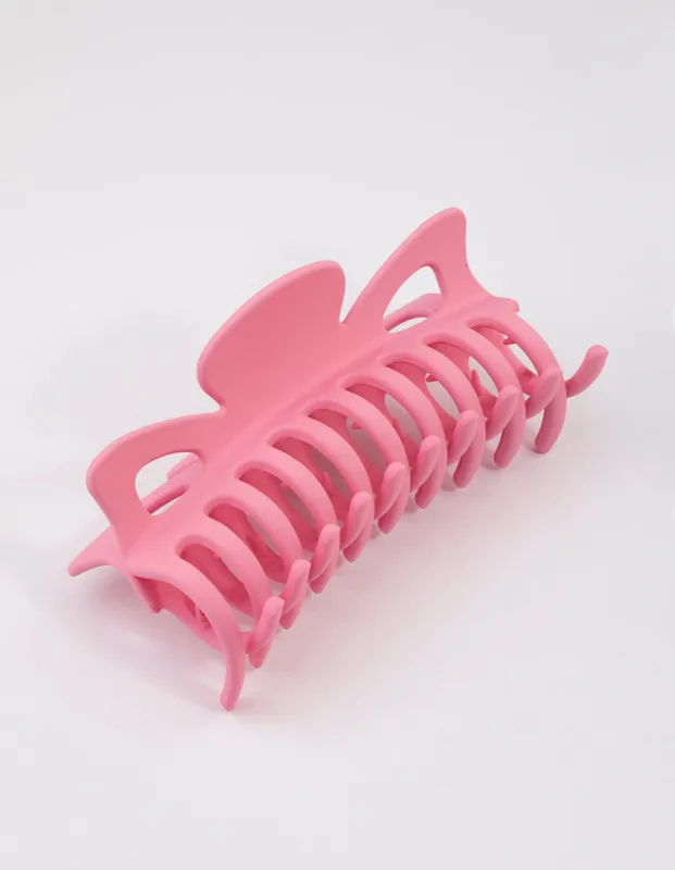 Pink Acrylic Triangular Cut Out Claw Clip sold by lovisa