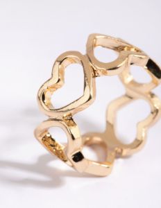 Gold Heart Ring sold by lovisa