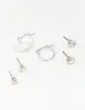 Silver Diamante Stud & Hoop Earring 3-Pack sold by lovisa