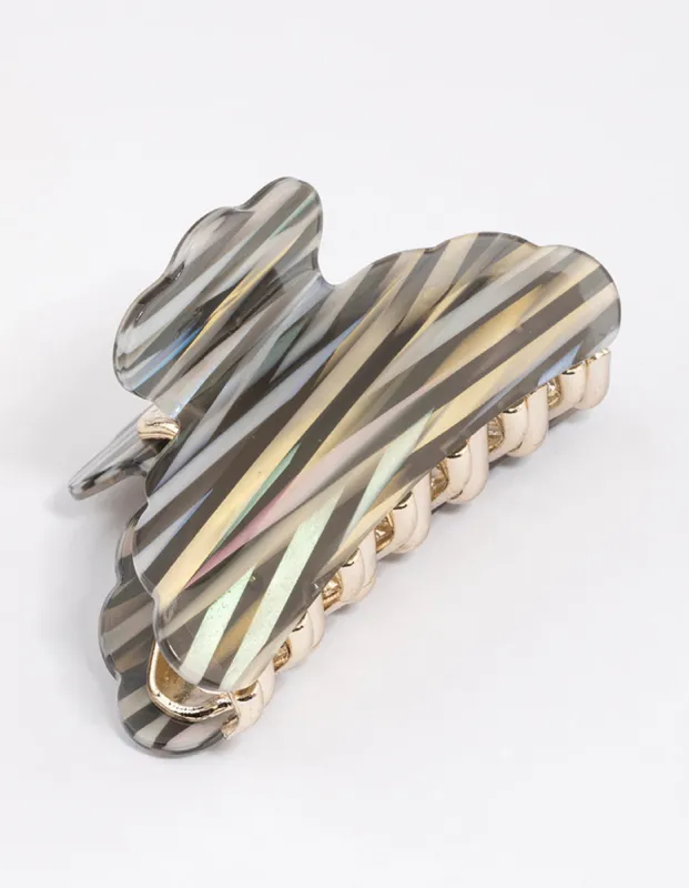 Acrylic Scalloped Edge Claw Clip sold by lovisa