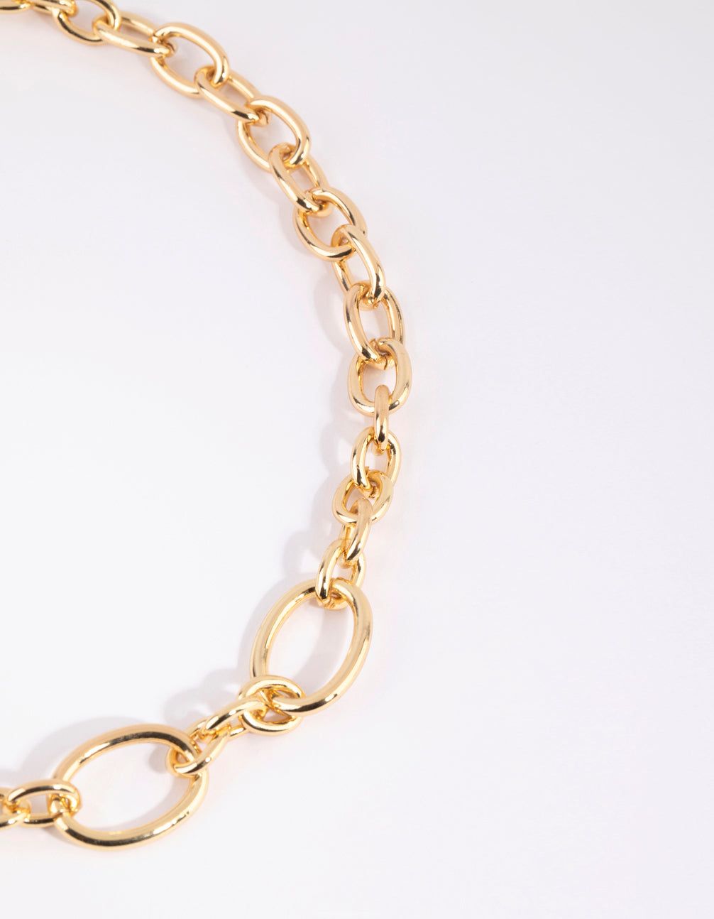 Gold Plated Oval Link Necklace sold by lovisa