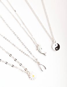 Silver Dolphin Mixed Charm Necklace sold by lovisa