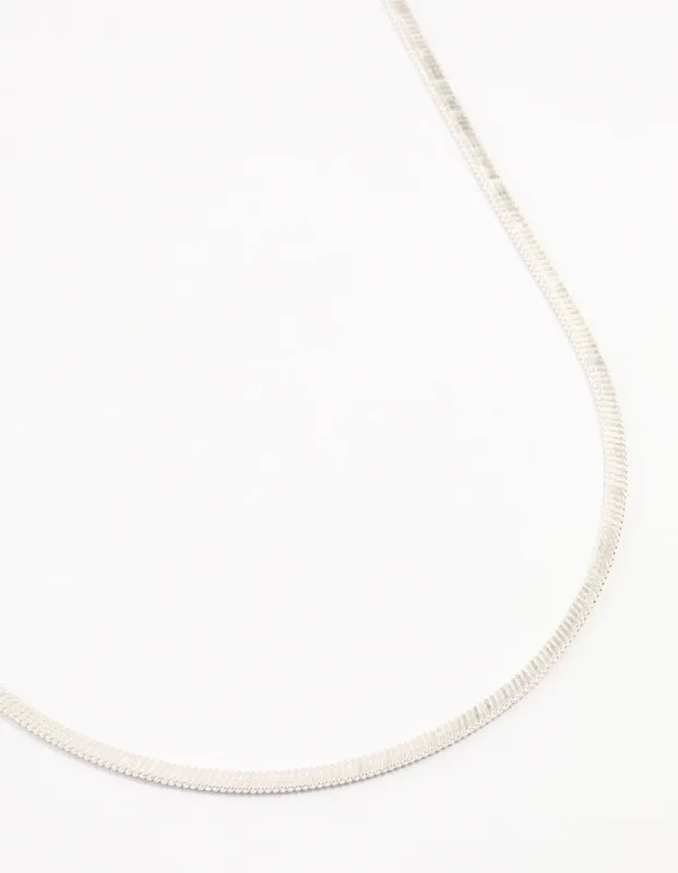 Silver Plated Clean Snake Chain Necklace sold by lovisa