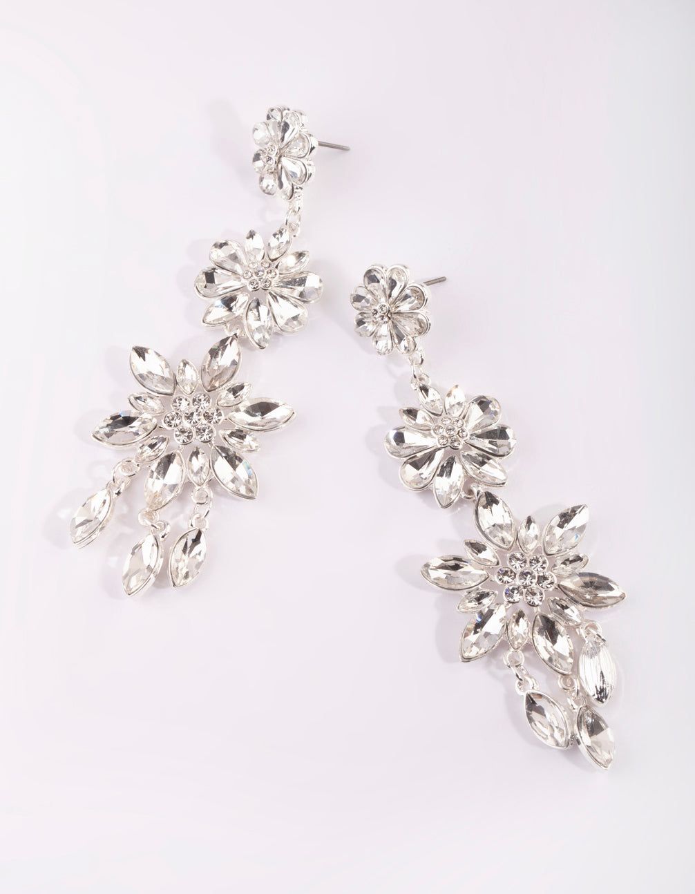 Silver Flower Drop Earrings sold by lovisa product image thumbnail 2