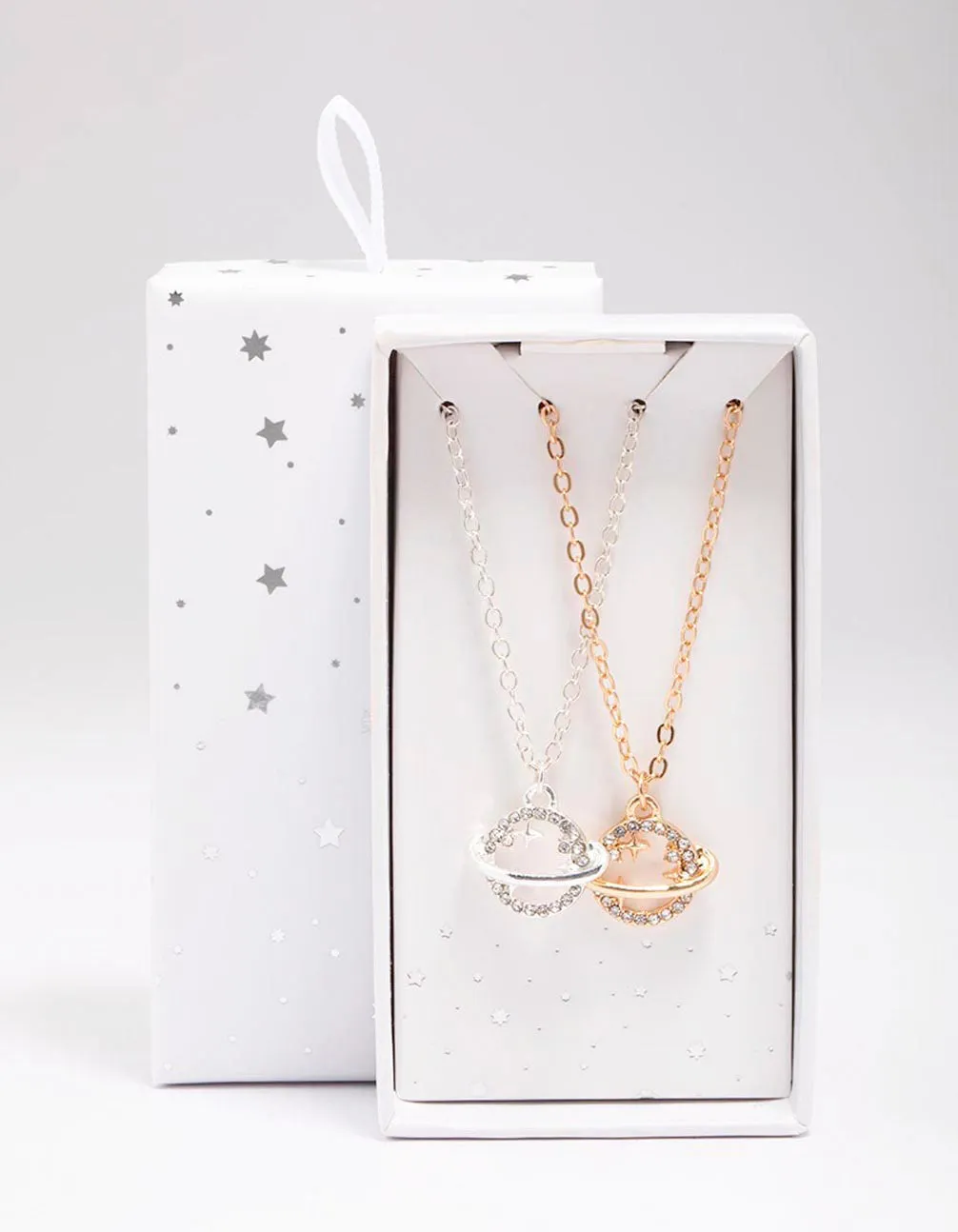 Gold & Silver Two-Tone Diamante Planet Necklace Pack sold by lovisa product image thumbnail 5