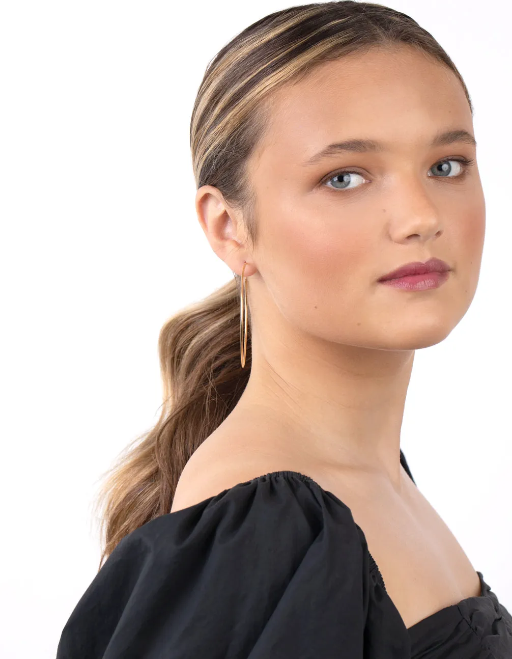 Gold Plated Sterling Silver Fine 60mm Hoop sold by lovisa product image thumbnail 3