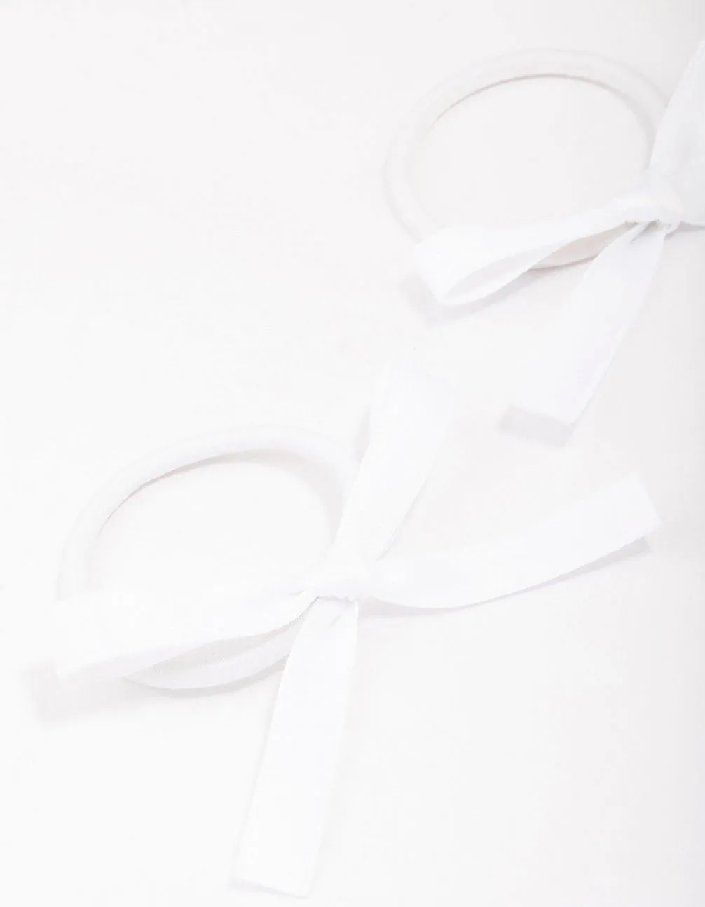 White Mini Bow Hair Tie Pack sold by lovisa product image thumbnail 2