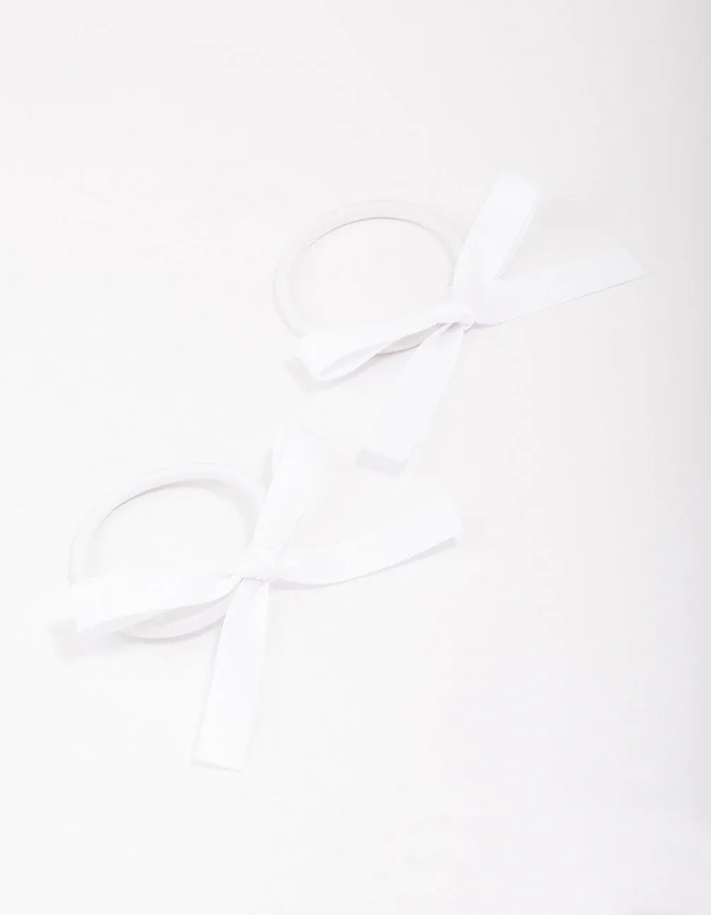 White Mini Bow Hair Tie Pack sold by lovisa product image thumbnail 4