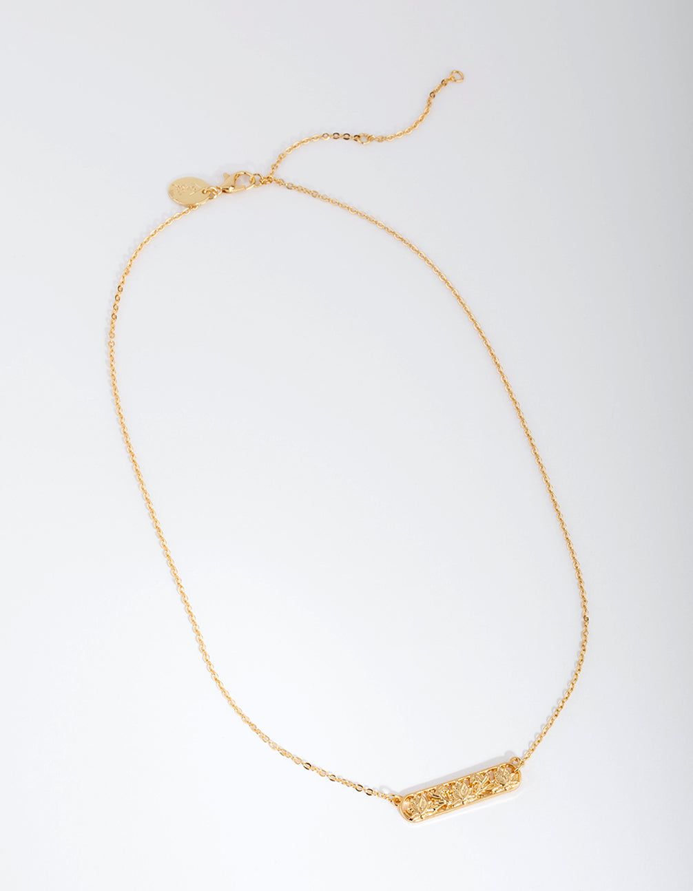 18ct Gold Plated Flower Bar Necklace sold by lovisa product image thumbnail 2