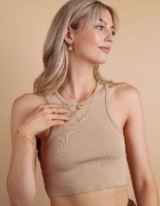 18ct Gold Plated Flower Bar Necklace sold by lovisa