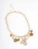 Gold Mixed Stone Charm Chain Necklace sold by lovisa