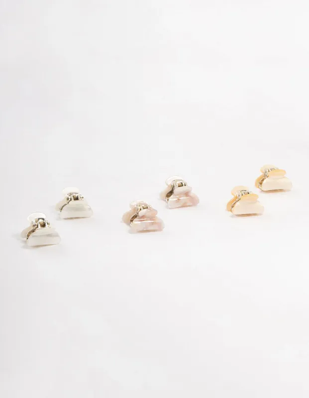 Mini Colourful Acrylic Claw Clips 4-Pack sold by lovisa