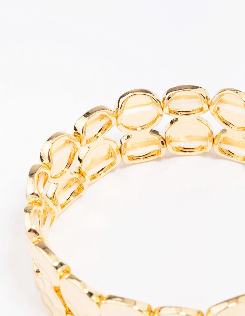 Gold Plated Stretch Hammered Bangle sold by lovisa product image thumbnail 3